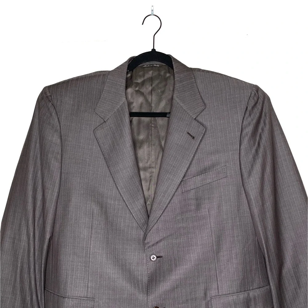 Canali Proposta Men's Pura Lana Woolmark Blazer Italy Wool Sport Coat US 46 Gray